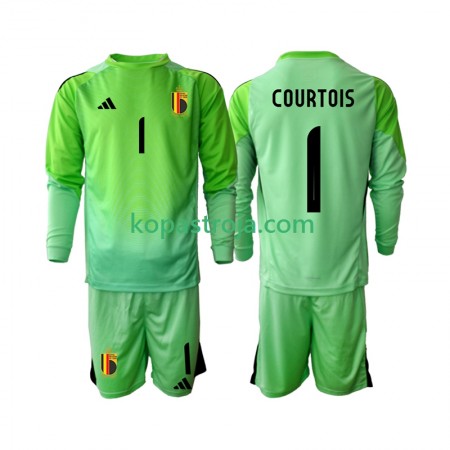 Billiga Fotbollströjor Belgien Thibaut Courtoi 1 Målvakt Barn Hemma tröja 2025 Långärmad
